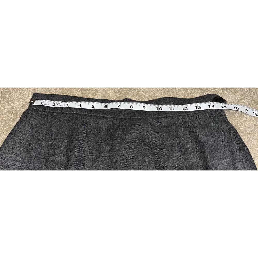 Vtg 1980s Moschino Couture (12) Skirt Charcoal Grey Wool Knee-Length (Fits a 6) - Picture 2 of 10
